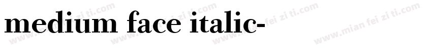 medium face italic字体转换